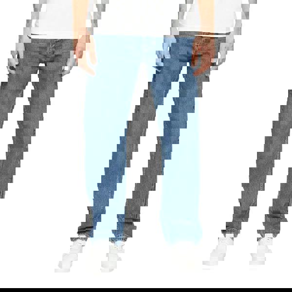 Crosshatch Mens Tillman Stone Wash Baggy Jeans - Stone