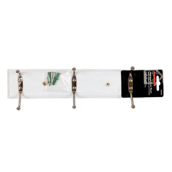 SupaHome Coat Hooks - White/Silver - 