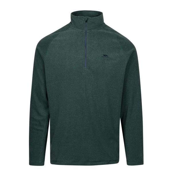 Trespass Mens Keynote Anti Pilling 1/4 Zip Fleece Top - Green Smoke/Alpine - 