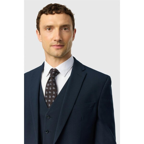 Limehaus Tailored Fit Navy Stretch Jacket