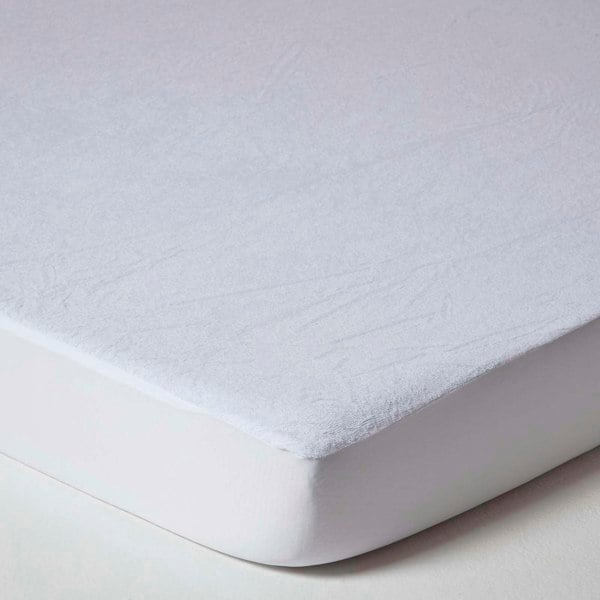 HOMESCAPES Terry Towelling Waterproof Mattress Protector