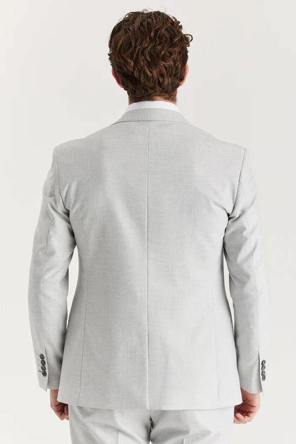 Infinity Leather Men's Silver Lightweight Summer Single-Breasted Blazer