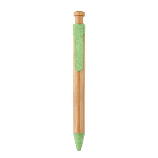 MidOcean Toyama Bamboo & Wheat Straw Ballpoint Pen - Green - 