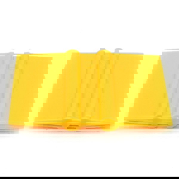 Yellow vinyl weeding tool with a smooth, flat surface and rounded edges, designed for precise vinyl cutting and application