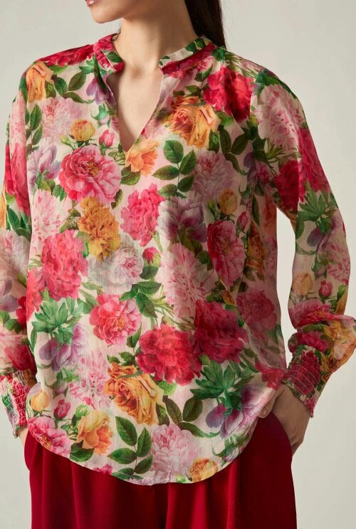 James Lakeland Botanical Floral Print Blouse