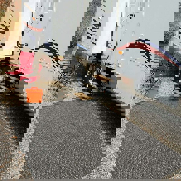 Dark Grey Outdoor Rug for Patio & Garden | The Rugs