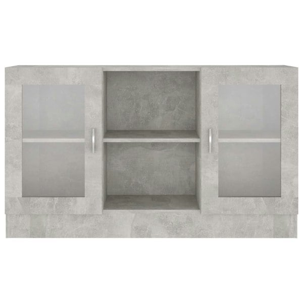 Berkfield Vitrine Cabinet Concrete Grey 120x30.5x70 cm Engineered Wood