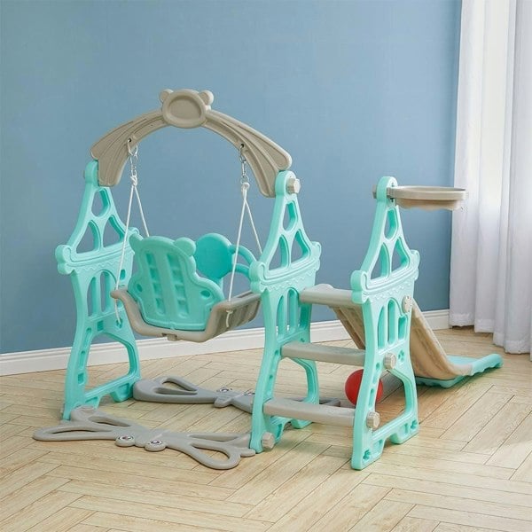 Toddler Swing and Slide Playset for Indoor and Outdoor Living and Home