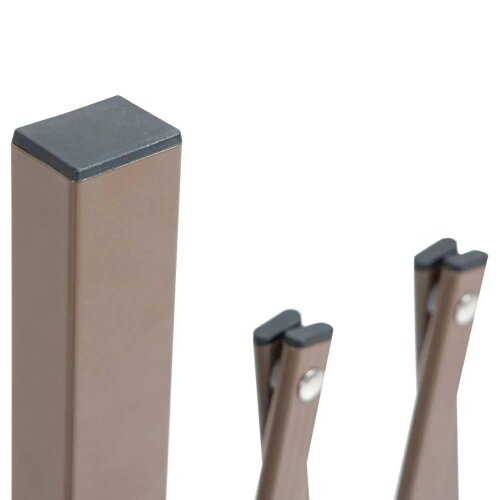 Bobobiy Expanding Trellis Fence, Freestanding Movable Fence, Foldable Garden Screen Panel, 300 x 103.5 cm, Dark Brown