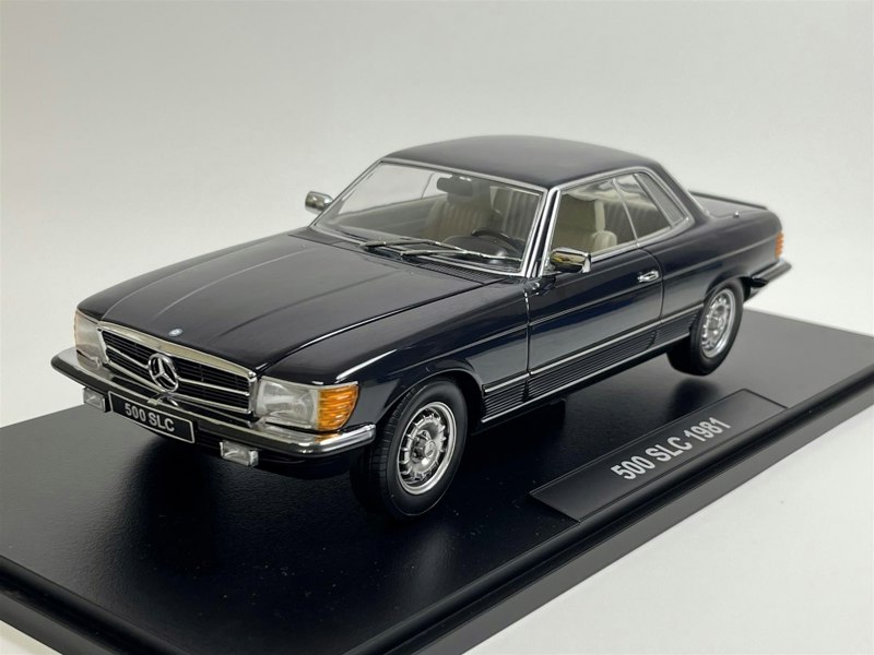 KK Scale 1981 Mercedes Benz 500 SLC Dark Blue 1:18 Scale KK Scale 180852