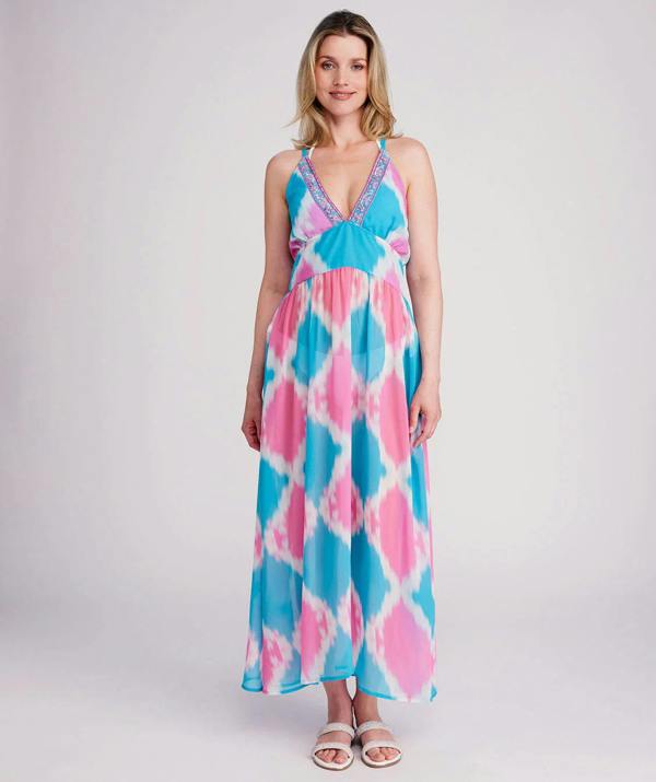 Pia Rossini Miami - Halter Neck Maxi Beach Dress