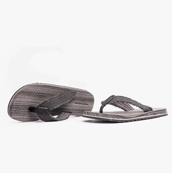Skechers 205097/BLK TANTRIC - COPANO Mens Toe Post Sandals Black