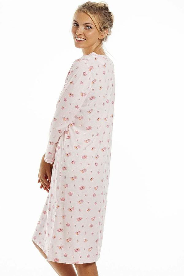 Womens Long Sleeve Floral Nightdress