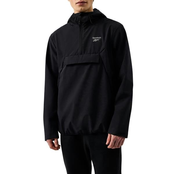 Reebok Mens Burbage Overhead Windrunner Jacket - Black - 