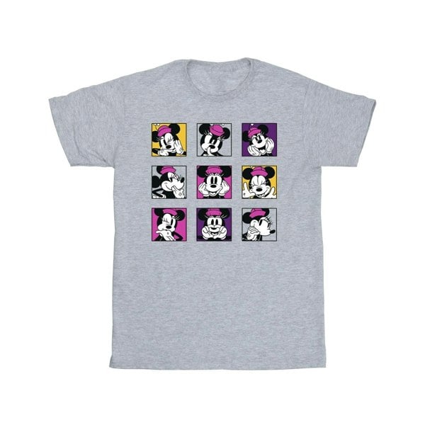 Disney Mens Minnie Mouse Squares T-Shirt - Sports Grey