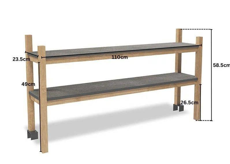 Ocean Designs Barletta Teak Kitchen Shelving Unit