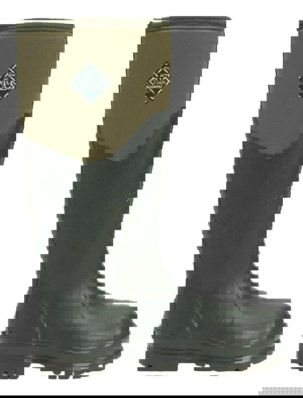 Muck Boots MUCK Boots Chore 2k Mens Classic Stable Farm Tall Wellington Wellies, green waterproof rubber tall boots for men with reinforced toe and sturdy sole.