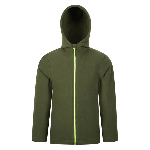 Mountain Warehouse Childrens/Kids Camber Full Zip Hoodie - Khaki Green