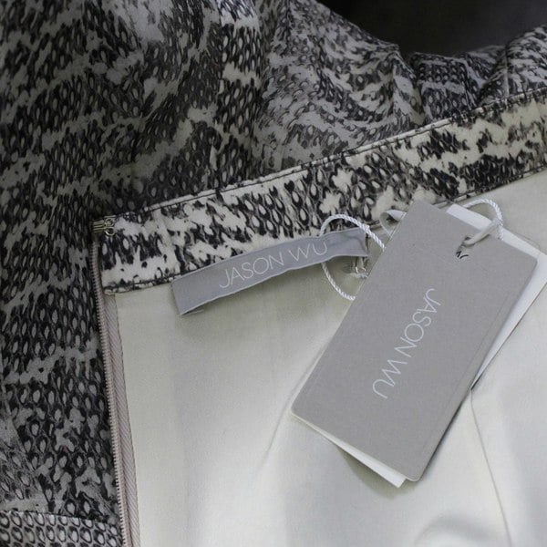 Jason Wu runway collection skirt in a snakeskin patterned silk satin