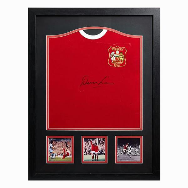 Unbranded Denis Law signed Manchester United shirt