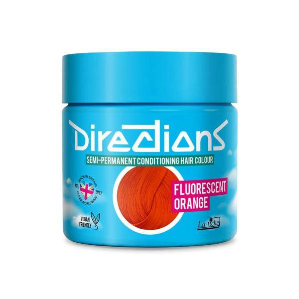 Directions 4 x La Riche Directions Semi-Permanent Hair Color 100ml Tubs - Fluorescent Orange