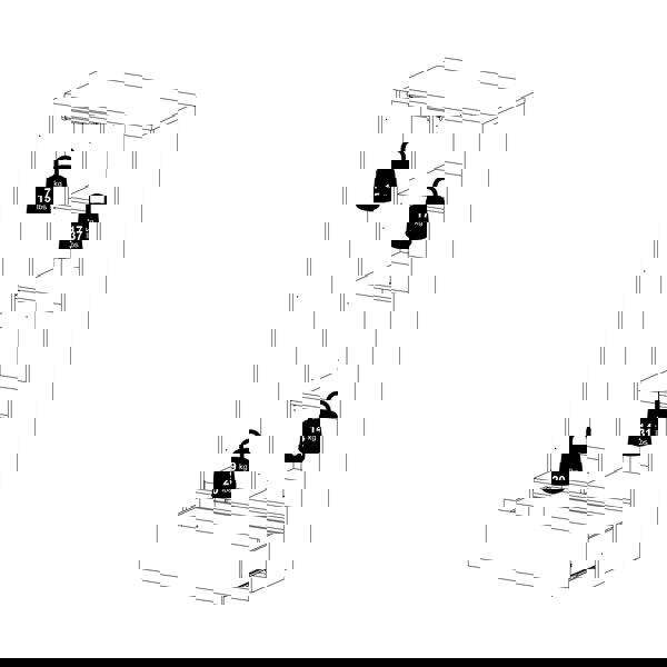 Furniture To Go Naia Wardrobe with 2 doors + 1 drawer in White High Gloss