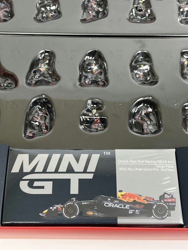 Mini GT Sergio Perez Red Bull RB18#11 2022 Abu Dhabi GP Pit Crew Set 1:64 Mini GT MGTS0008