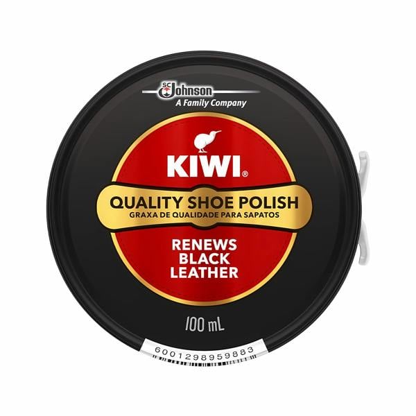 Kiwi Shoe Polish Wax Large Tin - For Polishing Leather Shoes 100ml