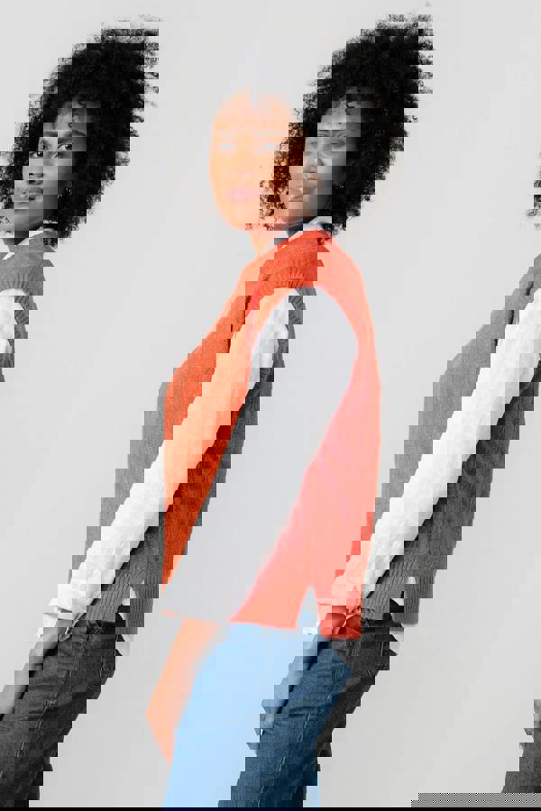 Lily & Me Wallace Pointelle Knit Tank Red