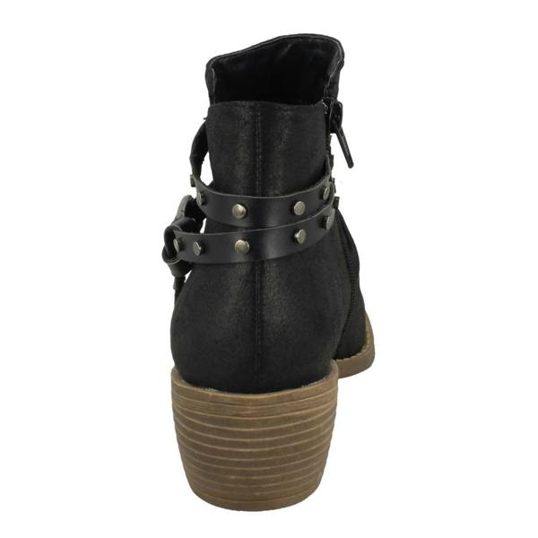 Down to Earth Ladies Down To Earth Rouched Ankle Boots F50948