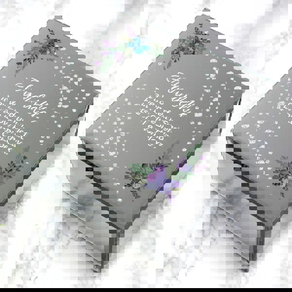 Personalised Memento Company Personalised Butterfly Diamante Glass Trinket Box