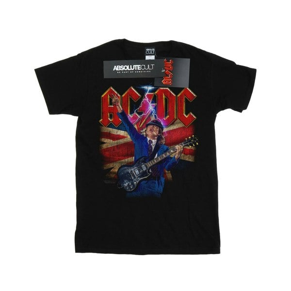 AC/DC Mens Angus Union Flag Lightning T-Shirt - Black