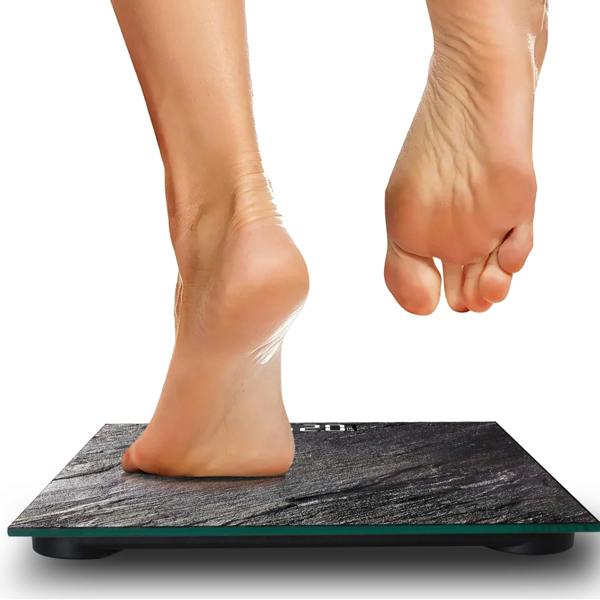 Purefit Digital Bathroom Scale for Measuring Body Weight - Smart Scale with LED Display - Battery Included LB/KG/ST Max Weight 180KG