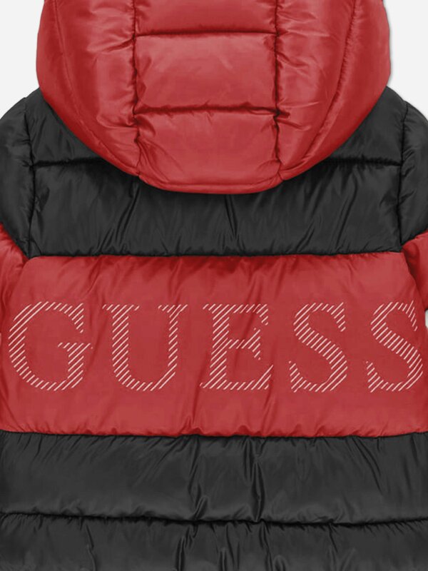 Guess Boys Hooded Puffer Jacket in Black