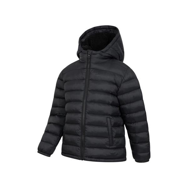 Mountain Warehouse Childrens/Kids Seasons Faux Fur Lined Padded Jacket - Black - 
