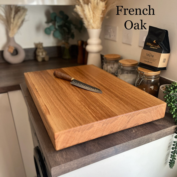 Giraffes & Craftz XXL Thick Oak Chopping Board Solid Butcher Block (The Great Oak)