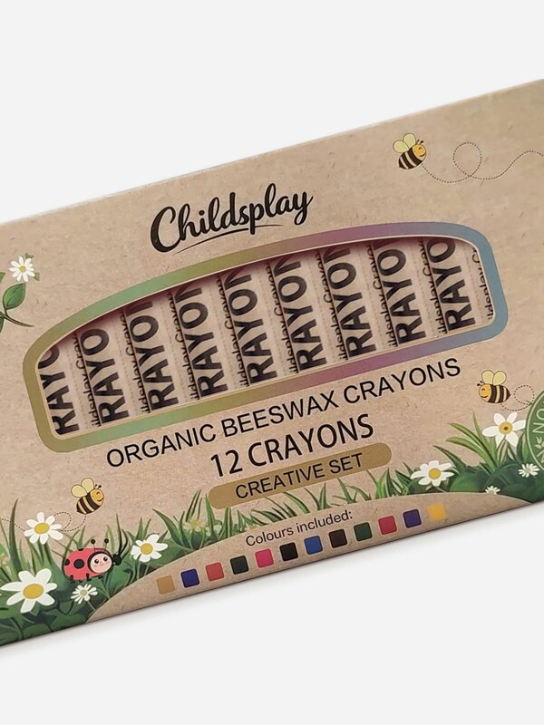 Childsplay Beeswax Crayons Kids Organic Beeswax Crayons Set (12 Pack) in Multicolour