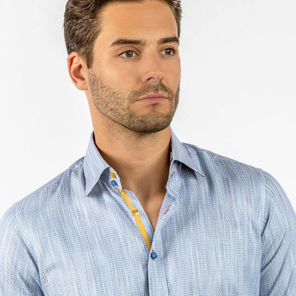 LUXURY KNITTED CLASSIC JACQUARD SHIRT – Premium Men's Patterned Shirt by Claudio Lugli | Bold Design, Tailored Fit, Best Printed Shirts
