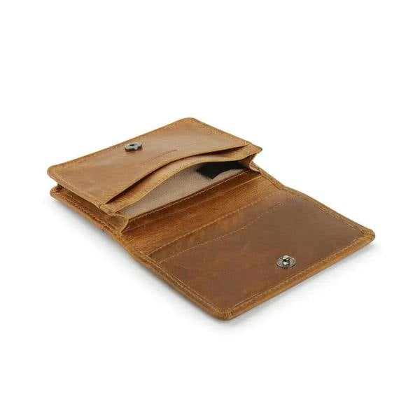 Open view of Tan Leather Credit Cardholder Mayfair
