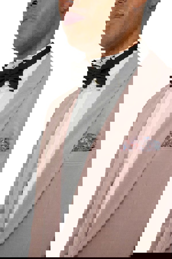 Harry Brown London Leo Velvet Tuxedo Dinner Jacket with Shawl Lapel Detail in Blush