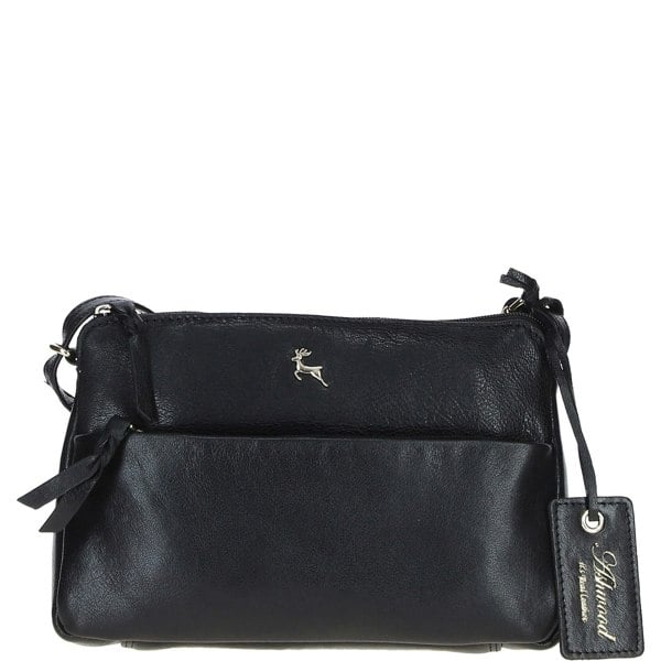 'Rose' Elegant Leather Crossbody Bag with Adjustable Strap: Rose