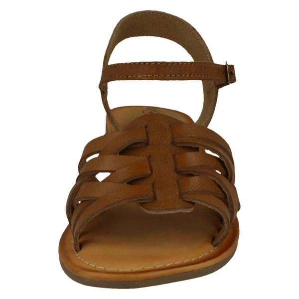 Leather Collection Ladies Leather Collection Flat Strappy Sandals F00200