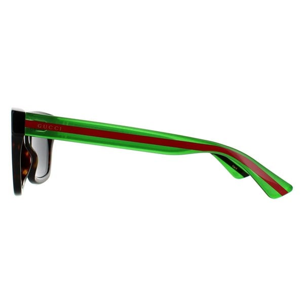 Gucci Sunglasses GG0001SN 003 Havana Green Grey Grey
