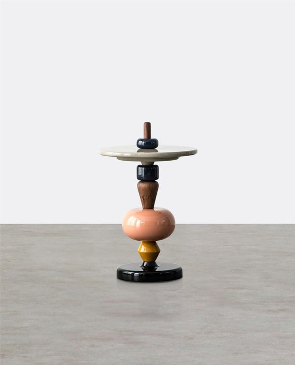 Holborn Pearls Round Side Table-Weilai Concept