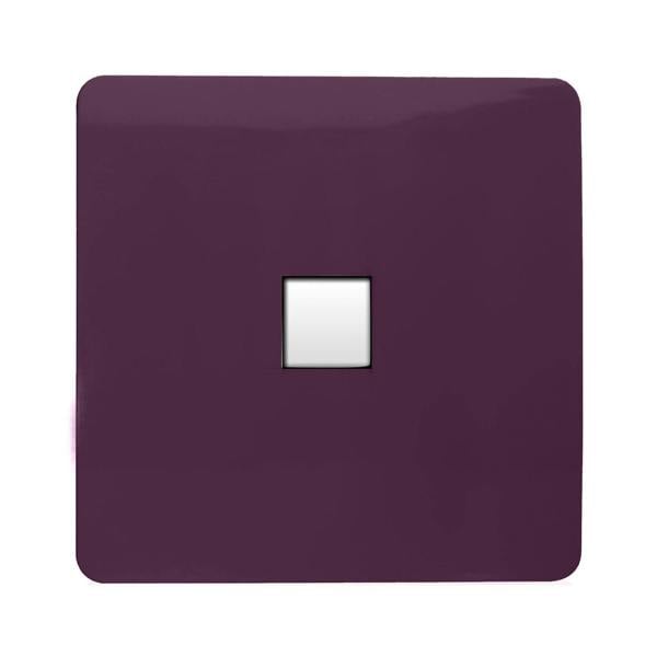 Trendi Switch 1 Gang RJ45 Cat 5e PC Ethernet Socket in Plum Purple