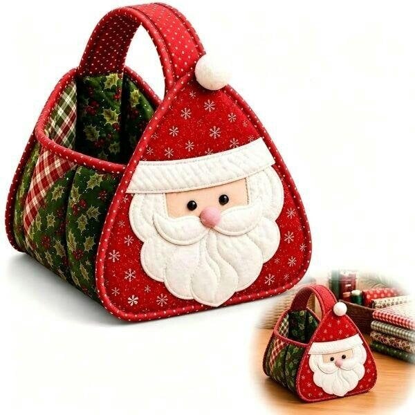 Leaper Christmas DIY Quilted Tote Bag Kit - Santa Claus