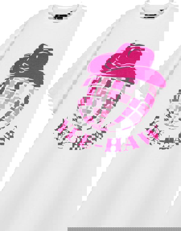 Show Me The Merch Womens White Yee-Haw Short Sleeved T-Shirt