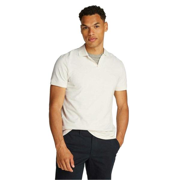 Tommy Hilfiger Mens Terry Regular Polo Shirt - Ivory/Petal - 