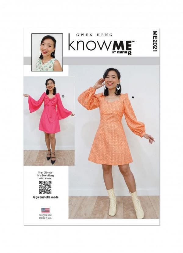 Know Me Sewing Pattern 2021, Dresses for Women, K5 (8-10-12-14-16) - Intermediate