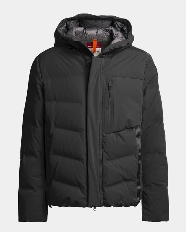 Parajumpers Taiga 2.0 Mens Hooded Down Jacket - Black 541